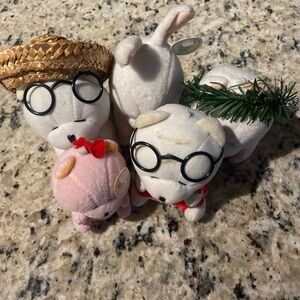 Vintage Mashimaro Plush Lot Bunny/bear